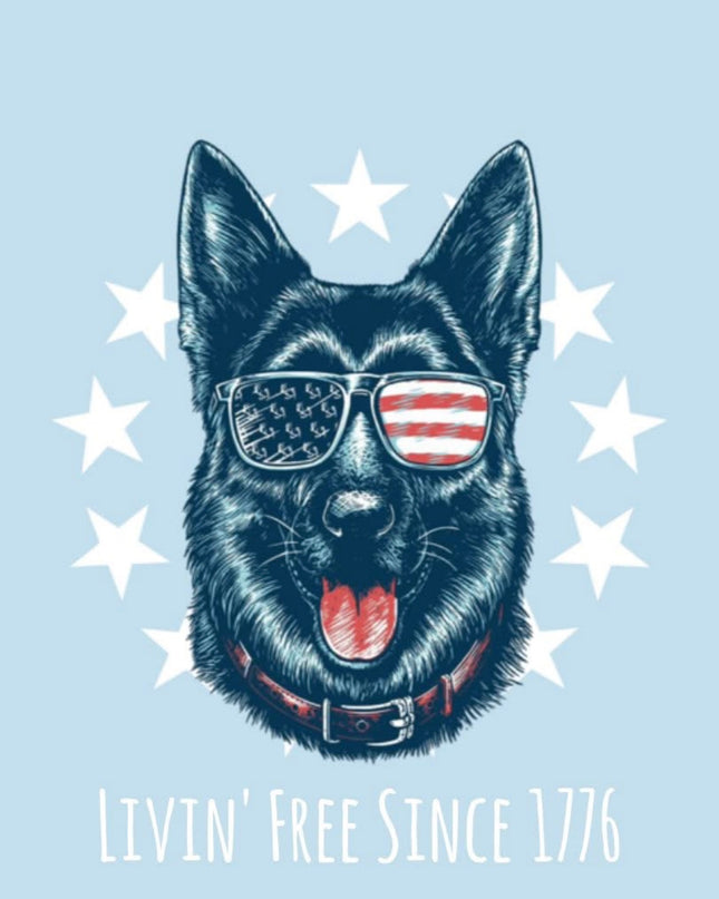 Black Belt Strutter American Shepard Tee