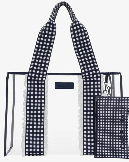 Case Mate Navy Gingham Tote Bag