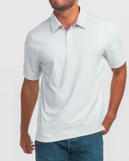 SS Sweet Home Printed Polo - Morning Haze