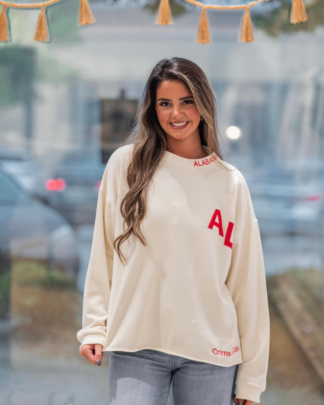 Crimson Tide Print Pullover Sweater