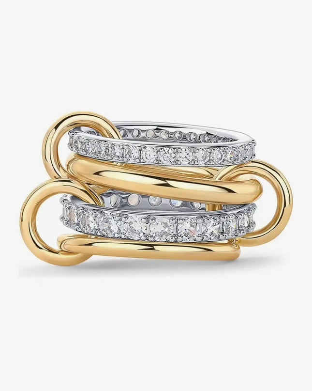 SB Silver and Gold Stacker Ring - Waterproof