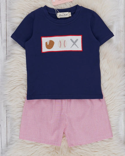 Baseball Smocked Outfit