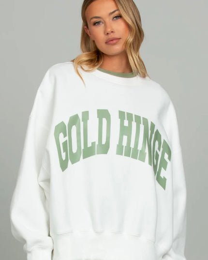 Gold Hinge Wide Arm Sweatshirt - Matcha