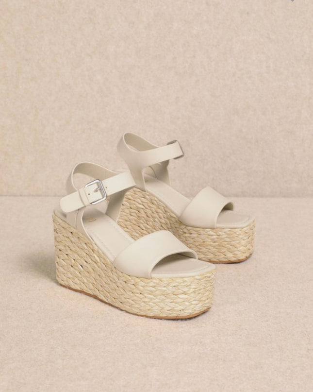 Cannes Platform Wedge - Ivory