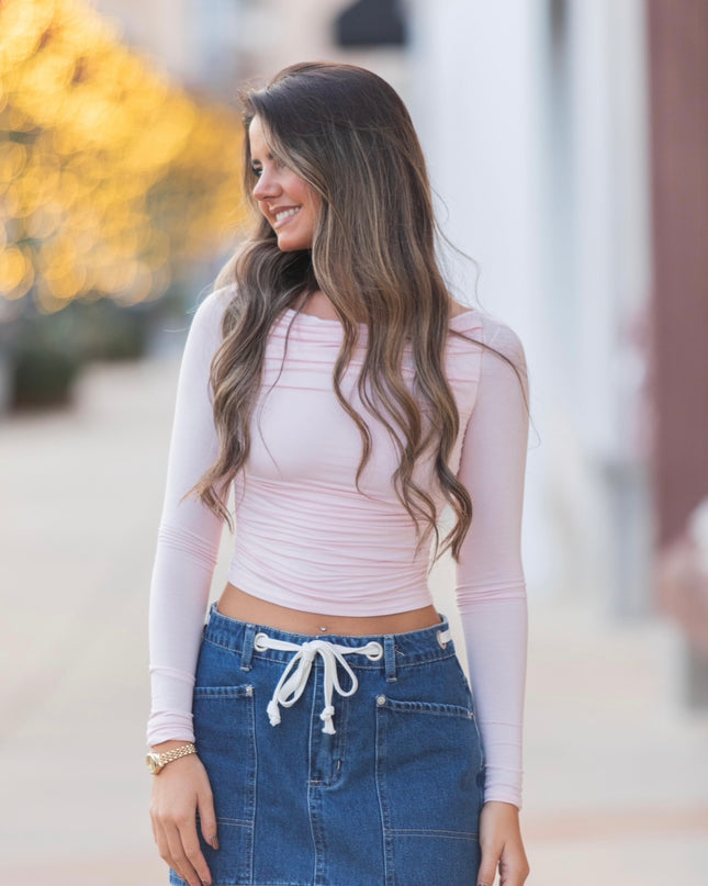 The Jolina Top - Baby Pink