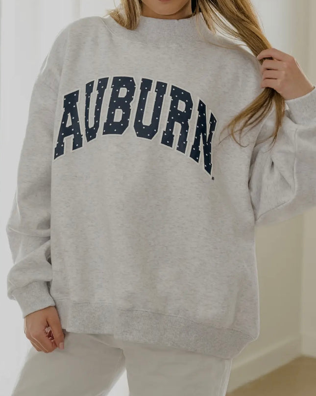Auburn Polka Dot Sweatshirt - Gray
