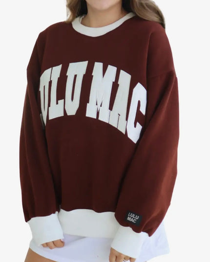 Lulu Mac Sweatshirt - Brown/White