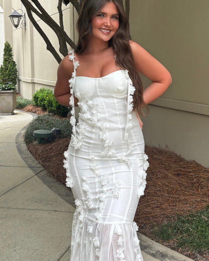 In Bloom Dress - white