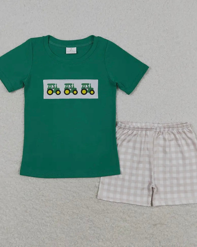 Boys Green Tractor Set