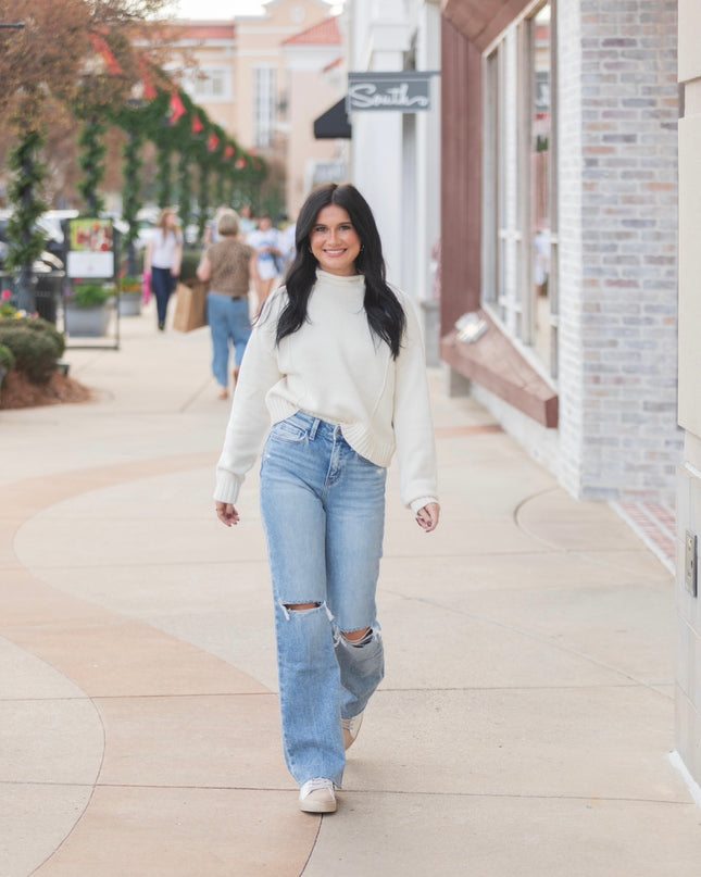 Toasty Threads Sweater - Cream
