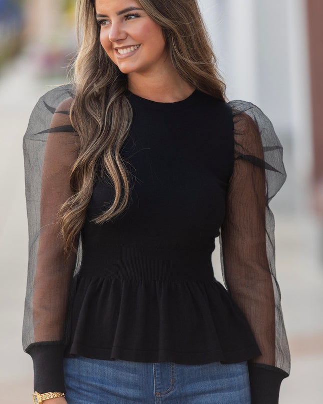 The Puff Edit Top - Black