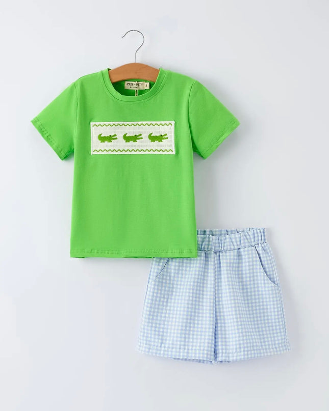 Boys Crocodile Shorts Set