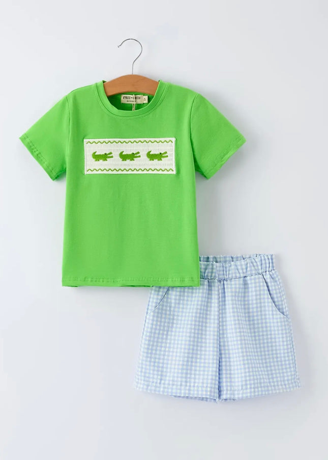 Boys Crocodile Shorts Set