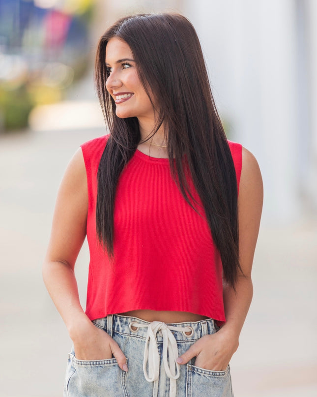 Ribbon Rogue Top - Red