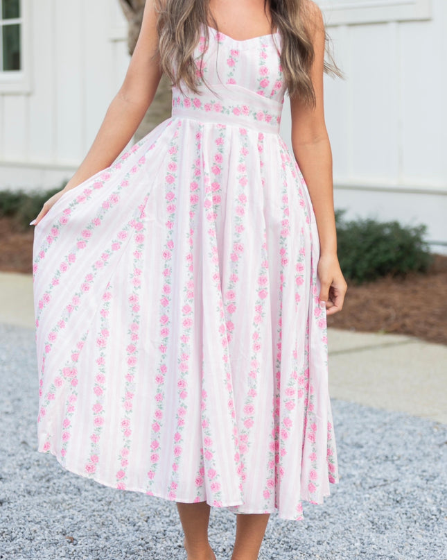 Petals & Poise Dress - Pink/Floral