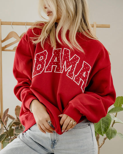 Bama Polkadot Sweatshirt - Red
