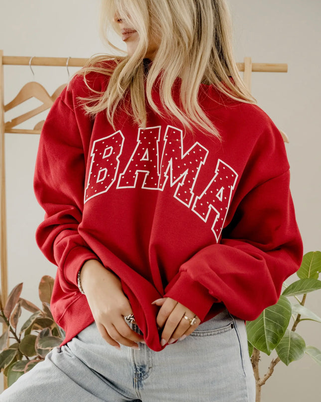 Bama Polkadot Sweatshirt - Red