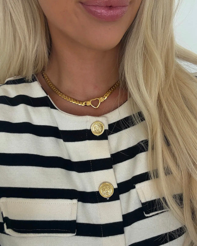 C.P. Small Open Heart Necklace