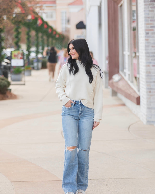 Toasty Threads Sweater - Cream