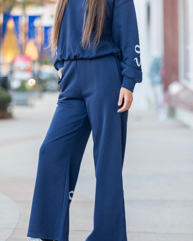 Bow Sweatset - Navy