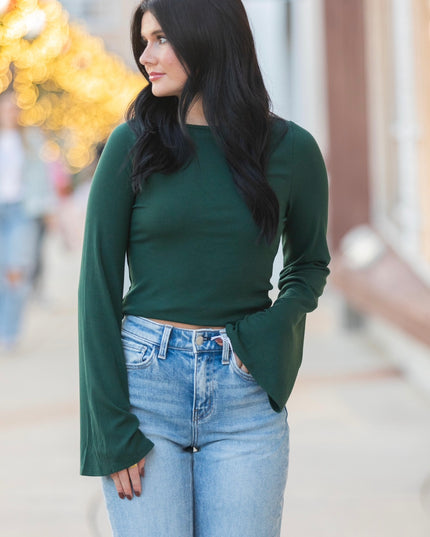 Forest Fade Long Sleeve - Dark Green