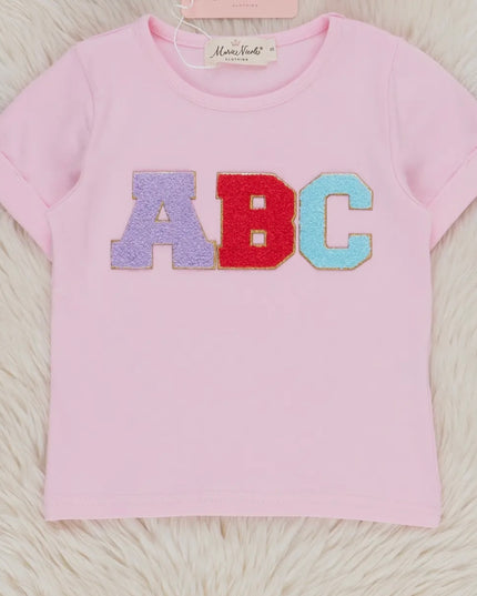 ABC Letter T-Shirt - Pink