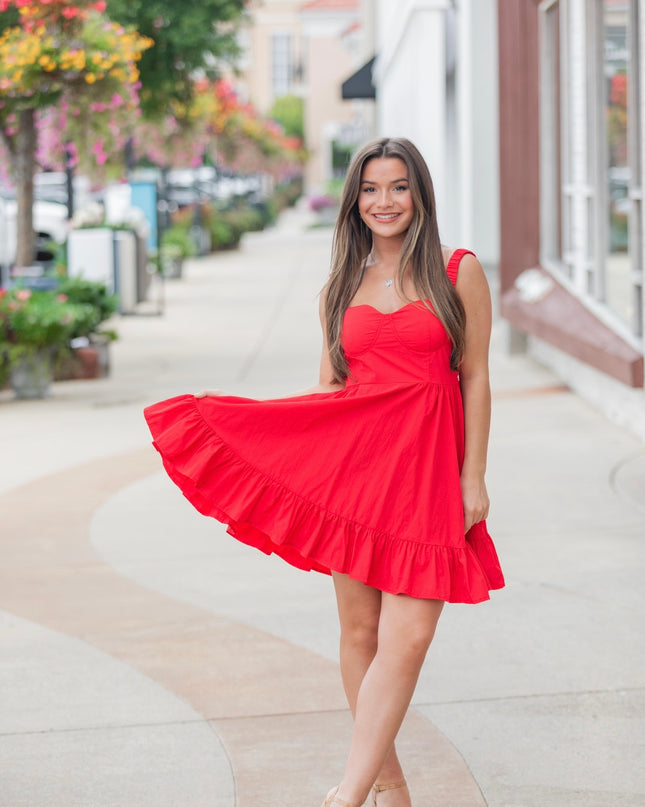 Victory Vibe Dress - Red