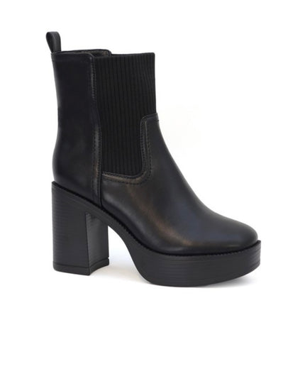 "Yale" Chunky Platform Booties - Black