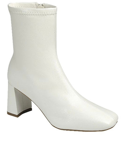 "Indeed" Ankle Block Bootie - White
