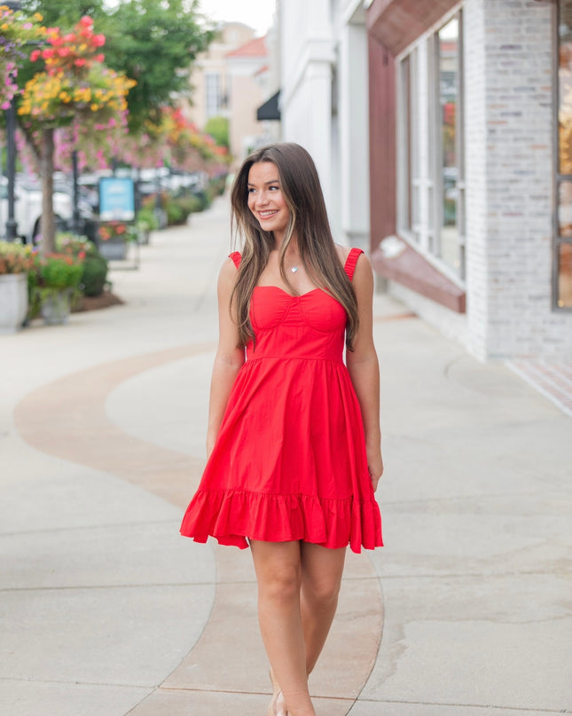 Victory Vibe Dress - Red