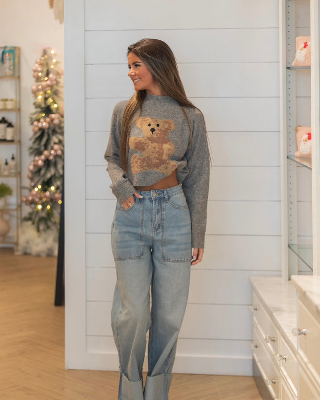 Bear Hug Sweater - Gray