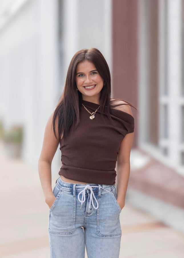 Espresso Edge Top - Brown