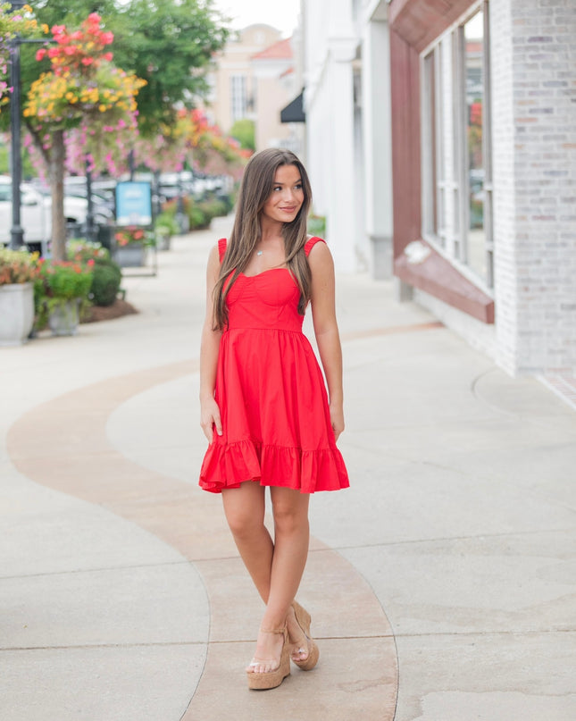 Victory Vibe Dress - Red