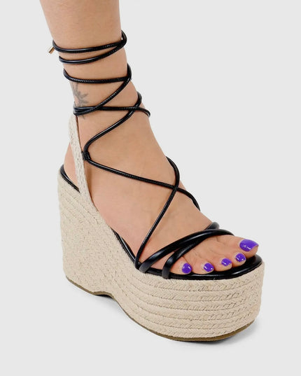 Miya Wedge - Black