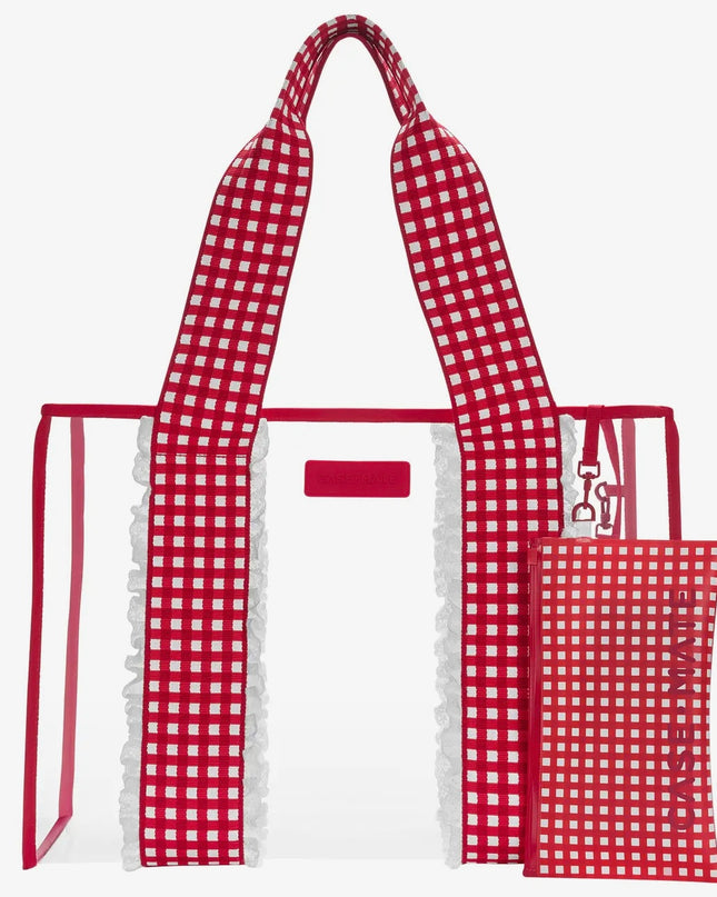 Case Mate Gingham Tote Bag - Cherry