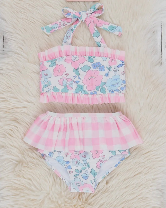 Cottage Floral & Gingham Swimsuit