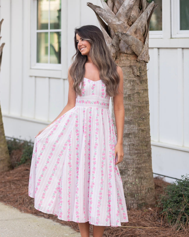 Petals & Poise Dress - Pink/Floral