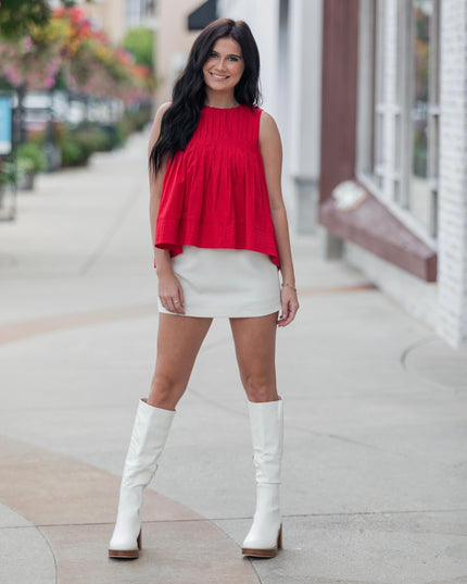 The Karley Top - Red