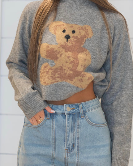 Bear Hug Sweater - Gray