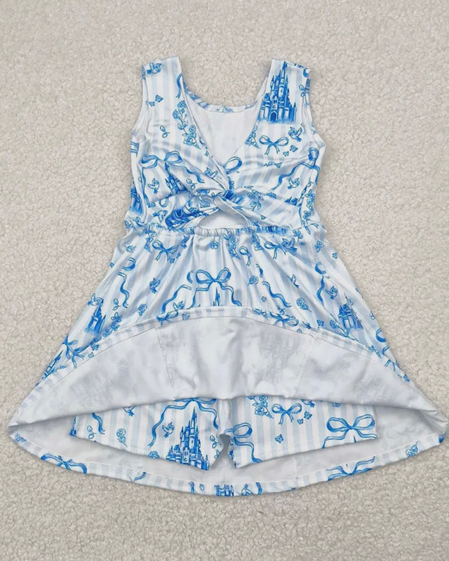 Girls Blue Castle Athletic Dress