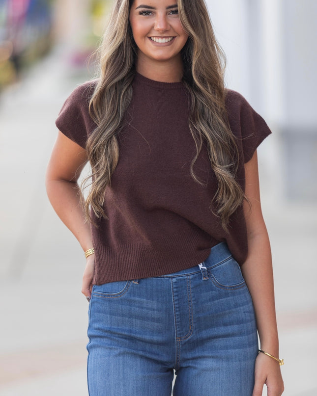Espresso Knit Sweater - Chocolate