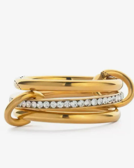 SB Gold Pave Stacker Ring - Waterproof