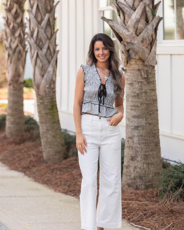 Little Charm Top - Black/White