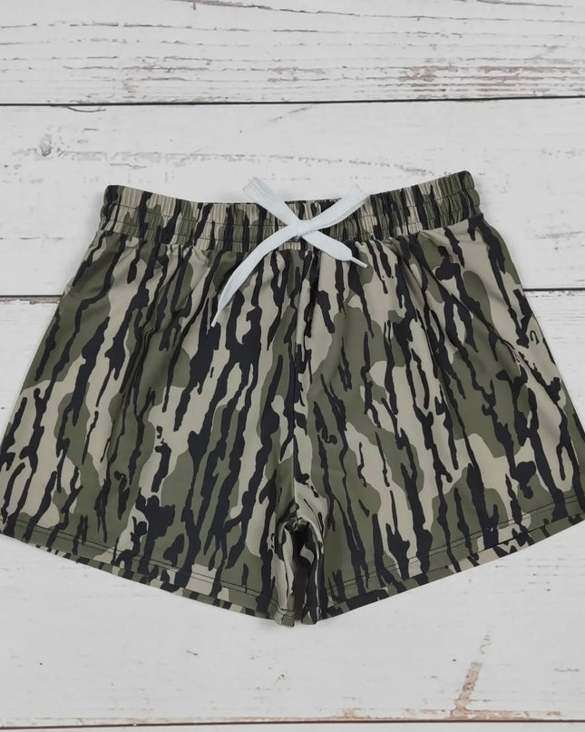 Camouflage Boys Swim Trunks