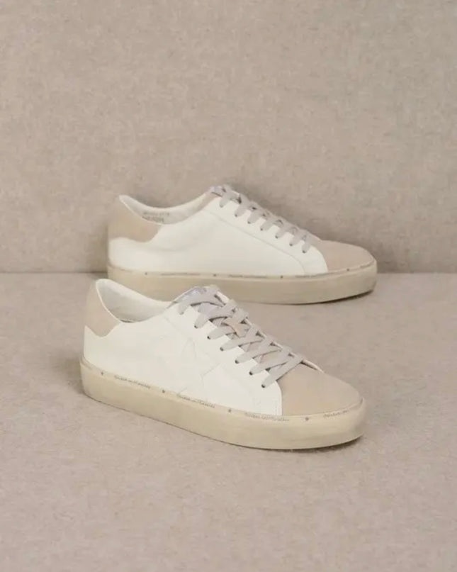 The Reba Sneaker - White Beige