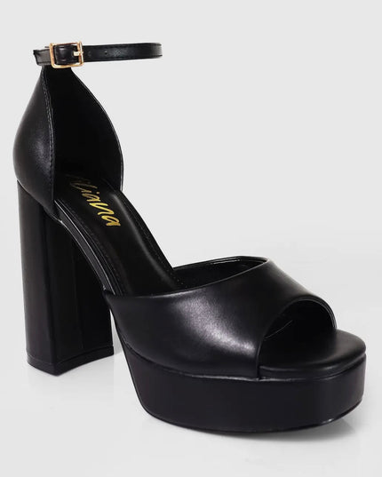 The Bliss Platform Heels - Black