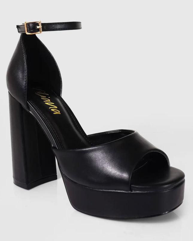 The Bliss Platform Heels - Black