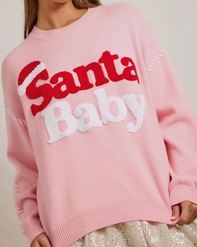Santa Baby Sweater - Light Pink