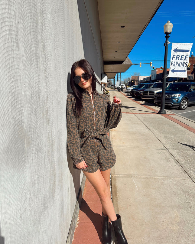 The Diana Romper - Leopard