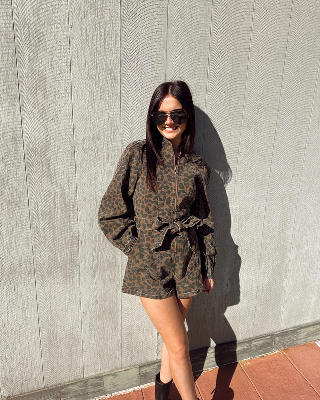 The Diana Romper - Leopard